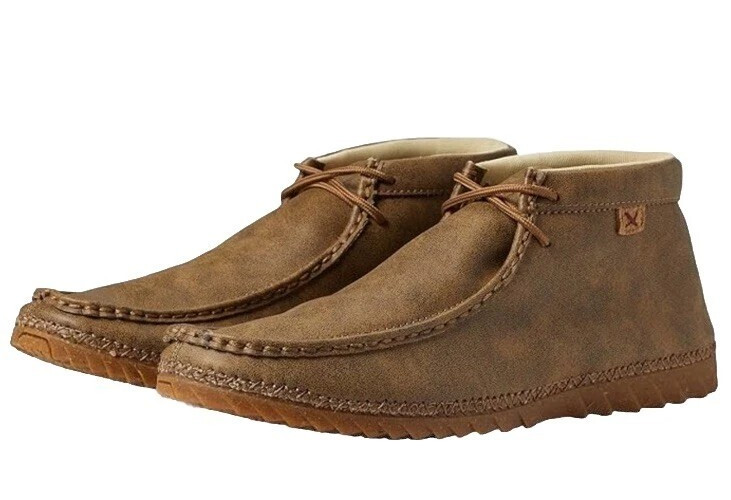 TWISTED X Mens Driving Bomber/Bomber Moccasins (MZX0011) Chuka Boot Shoes Size 8
