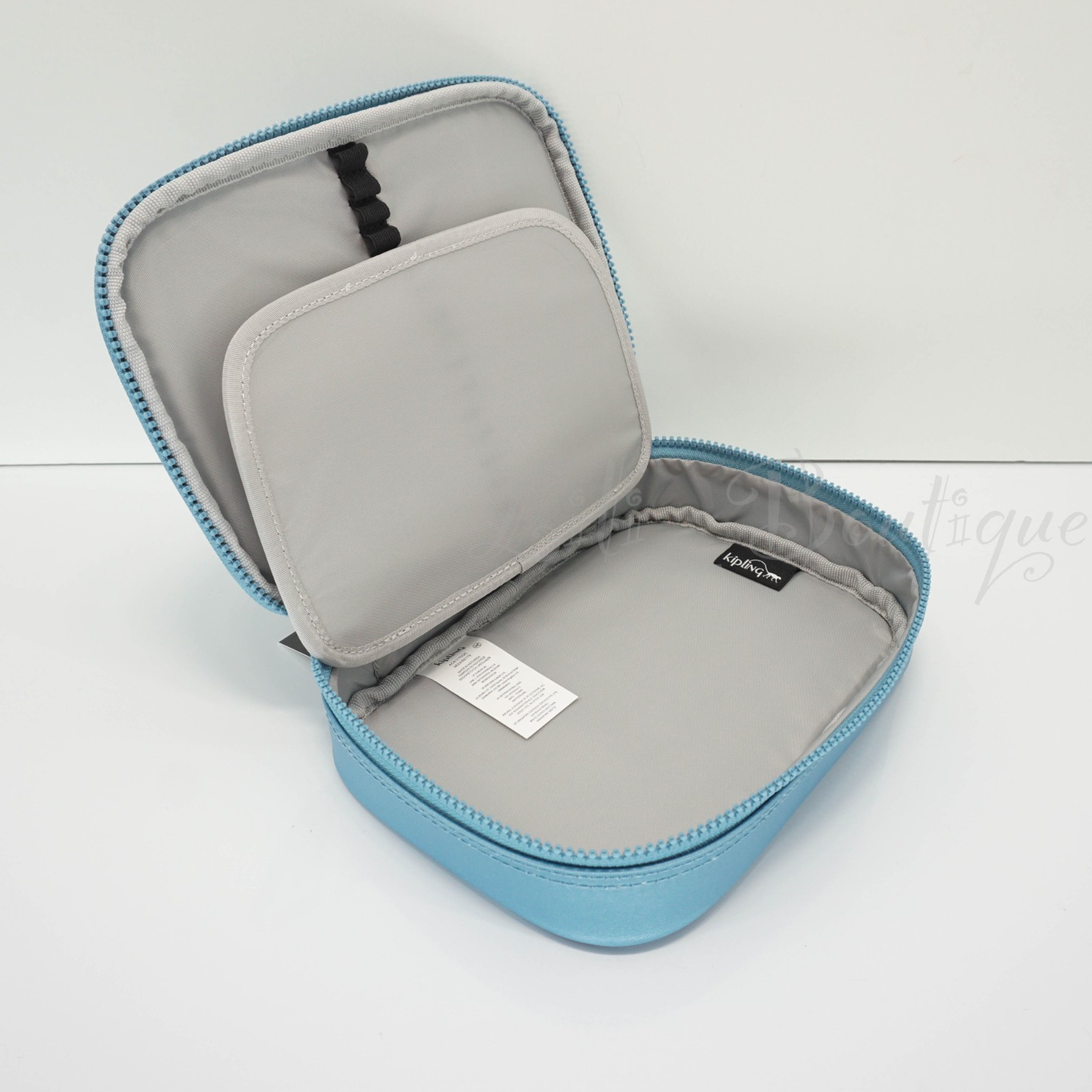 Kipling 100 Pens Case Pencil Accessory Polyamide AC6117 Aqua Tides Metallic $54