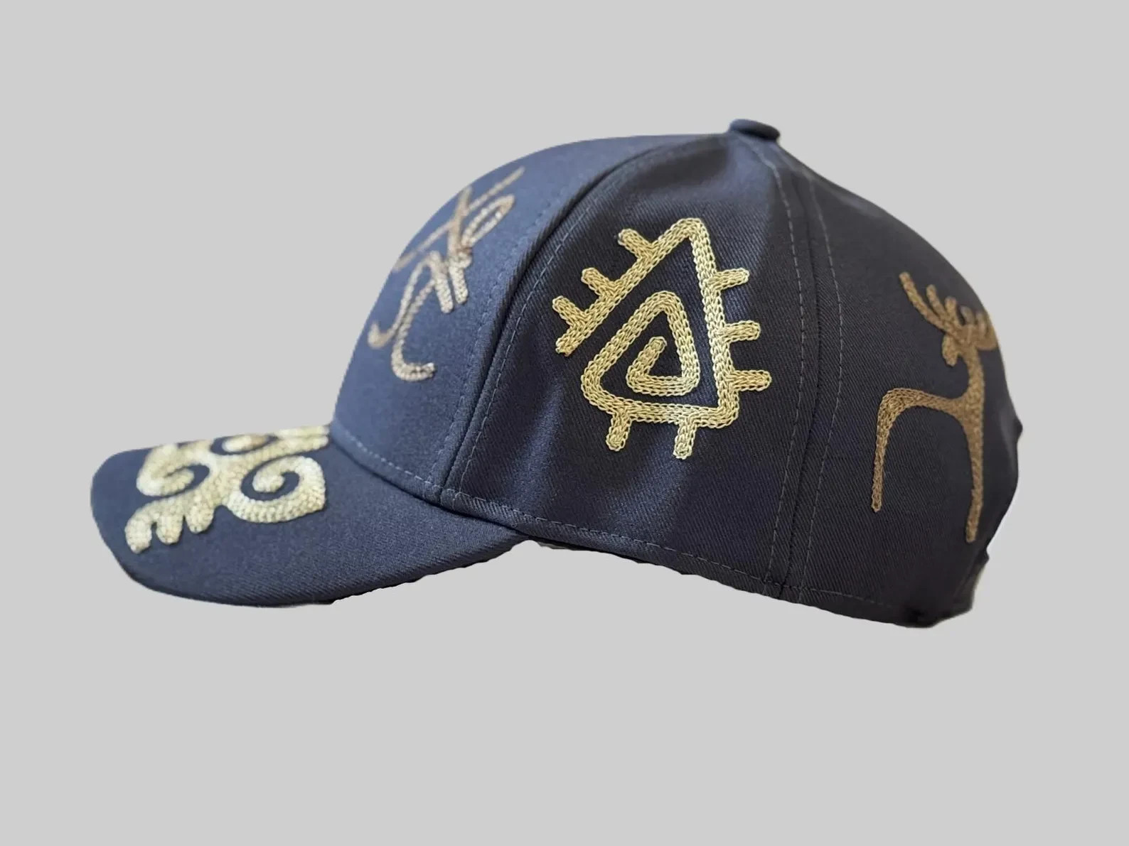 Kyrgyz Petroglyph Baseball Caps Kazakh Uzbek Central Asian Ethnic Design Hat