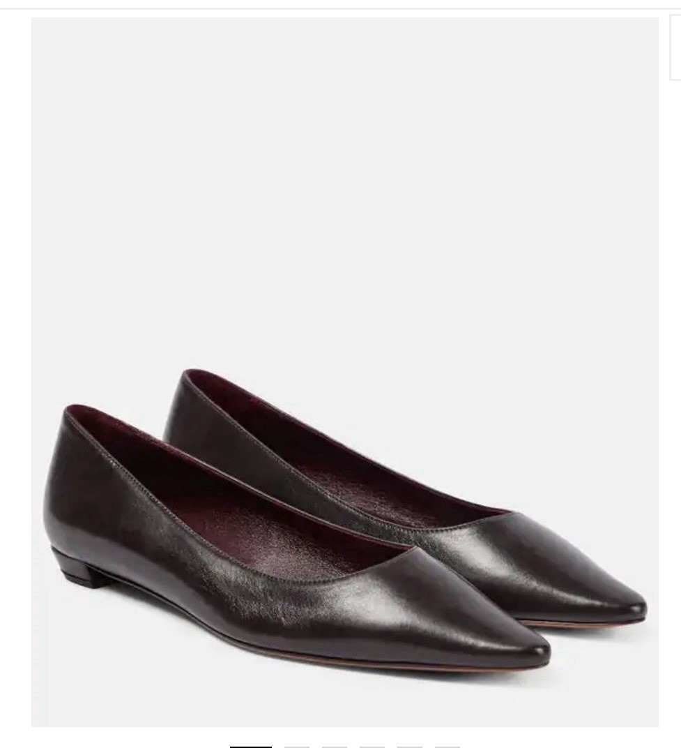 The Row Claudette Leather Ballet Flats