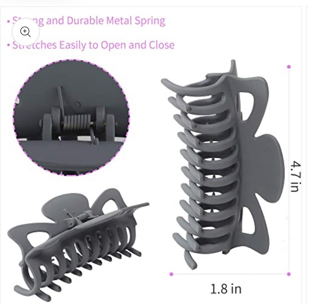 Big Hair Claw Clips 4.7 inch Sets （ 4Pcs )
