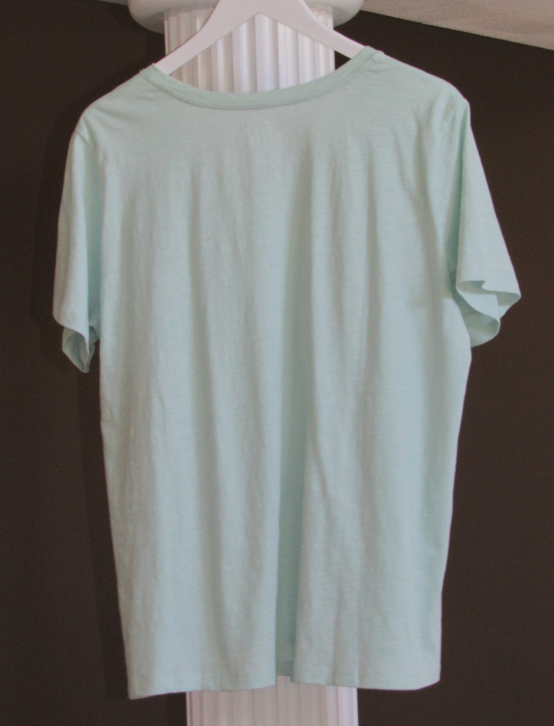 Eileen Fisher V-Neck SHORT SLEEVE Top 100% Organic Cotton Absinthe Sz XL NWT $68