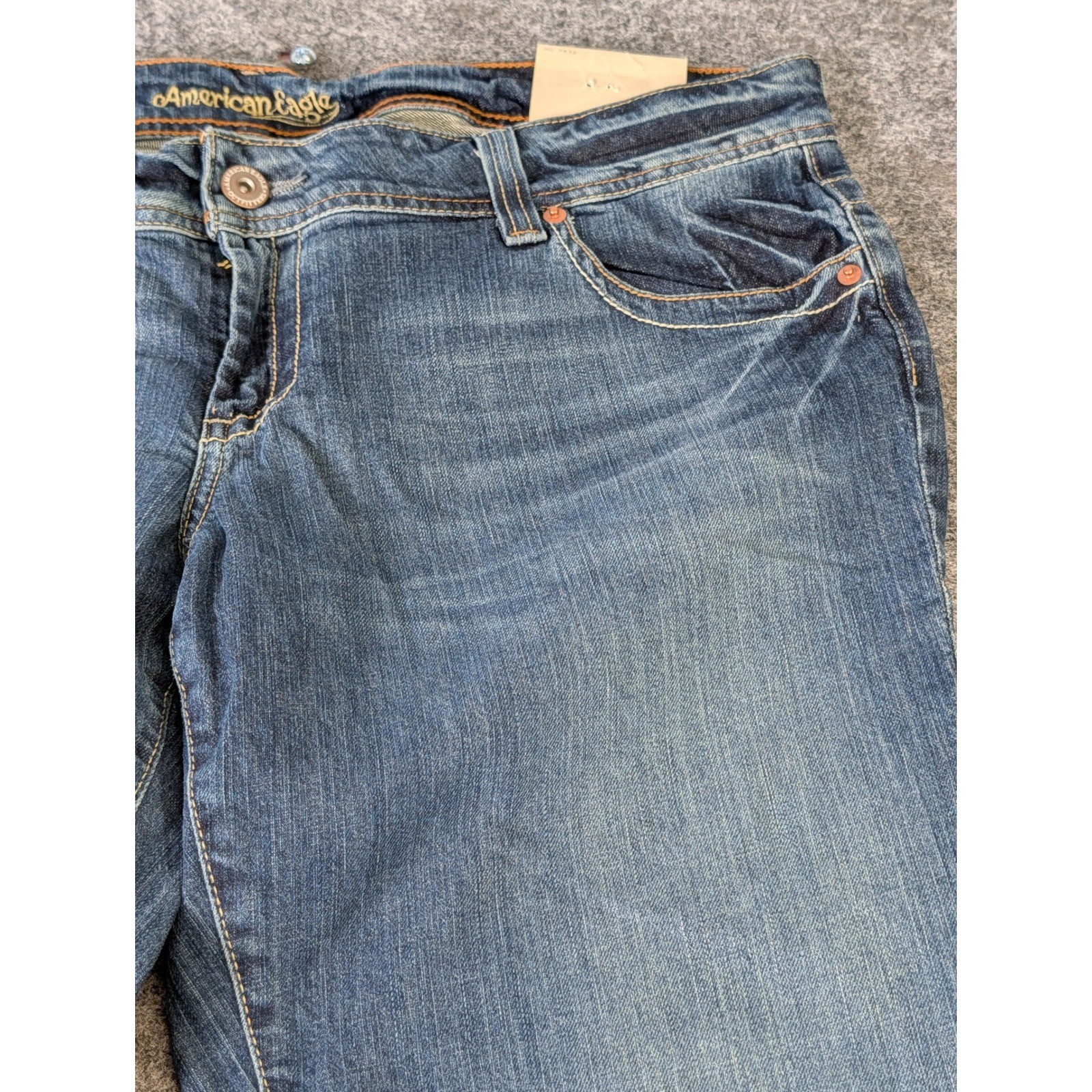 American Eagle AE Artist Stretch Skinny Flare Jeans Dark Antique Wash 18 Reg NWT