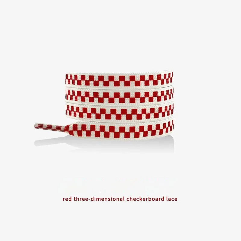 Classic Flat Checkerboard Shoelaces for Sneakers AF1 Wave Shoelace Sports Casual