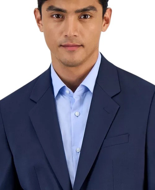 Hugo Boss Mens Modern fit Suit Jacket Blazer 42 R Navy Blue Solid Wool