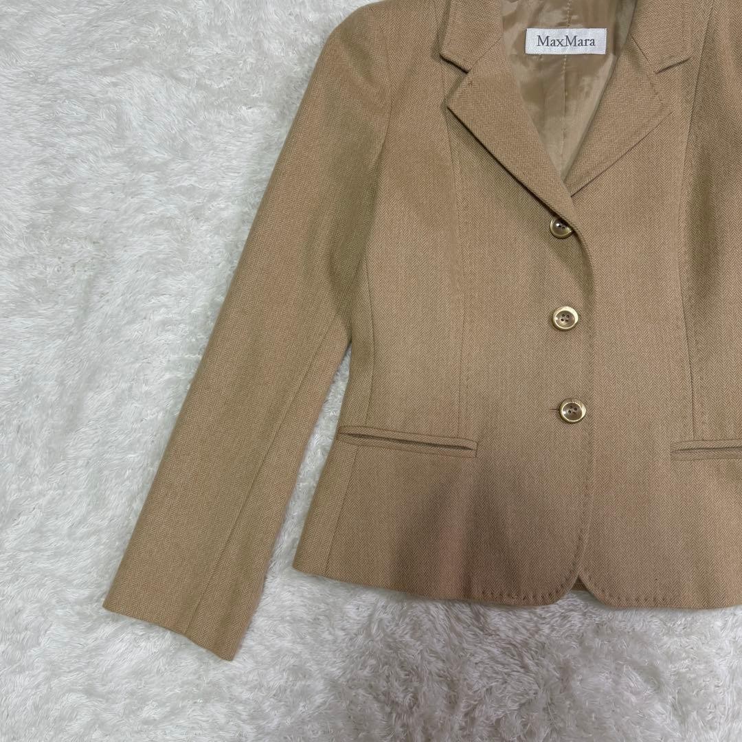Max Mara tailored jacket, women’s, wool, beige, size S