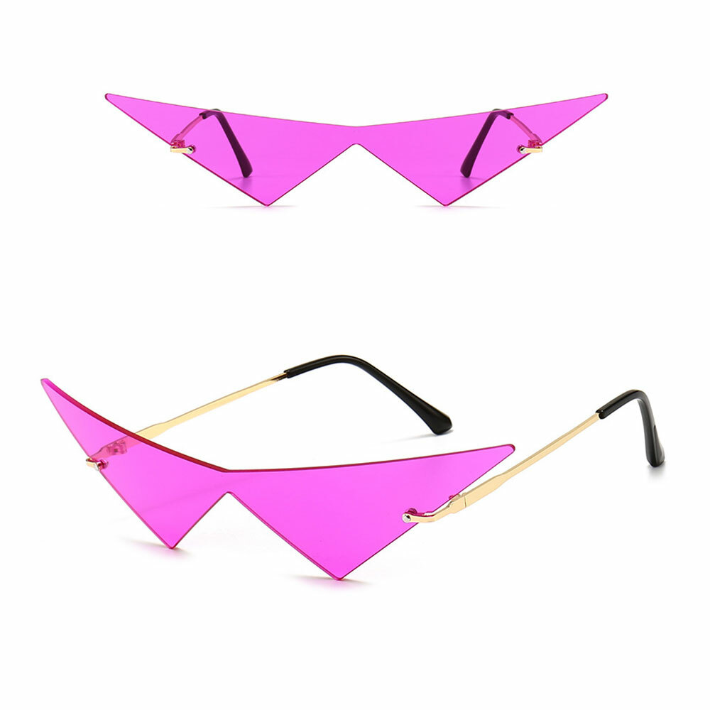 Triangle Cat Eye Oversized Sunglasses UV400 Outdoor Shades for Men Wome