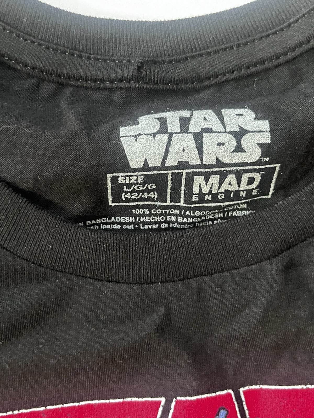 New Mens Mad Engine Star Wars Star Duel Graphic T-Shirt Sz L NWT Cotton Black