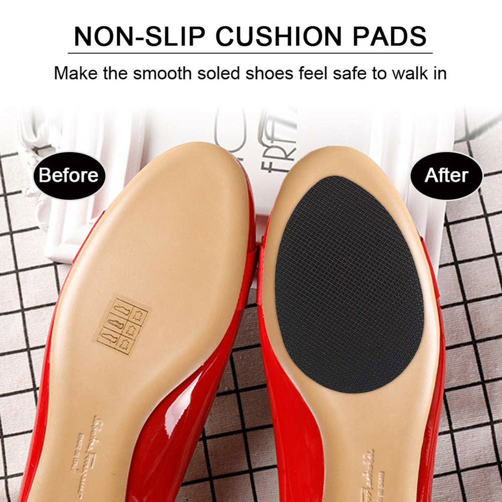 6PCS Anti-Slip Shoes Heel Sole Grip Protector Pads Non-Slip Cushion Adhesive