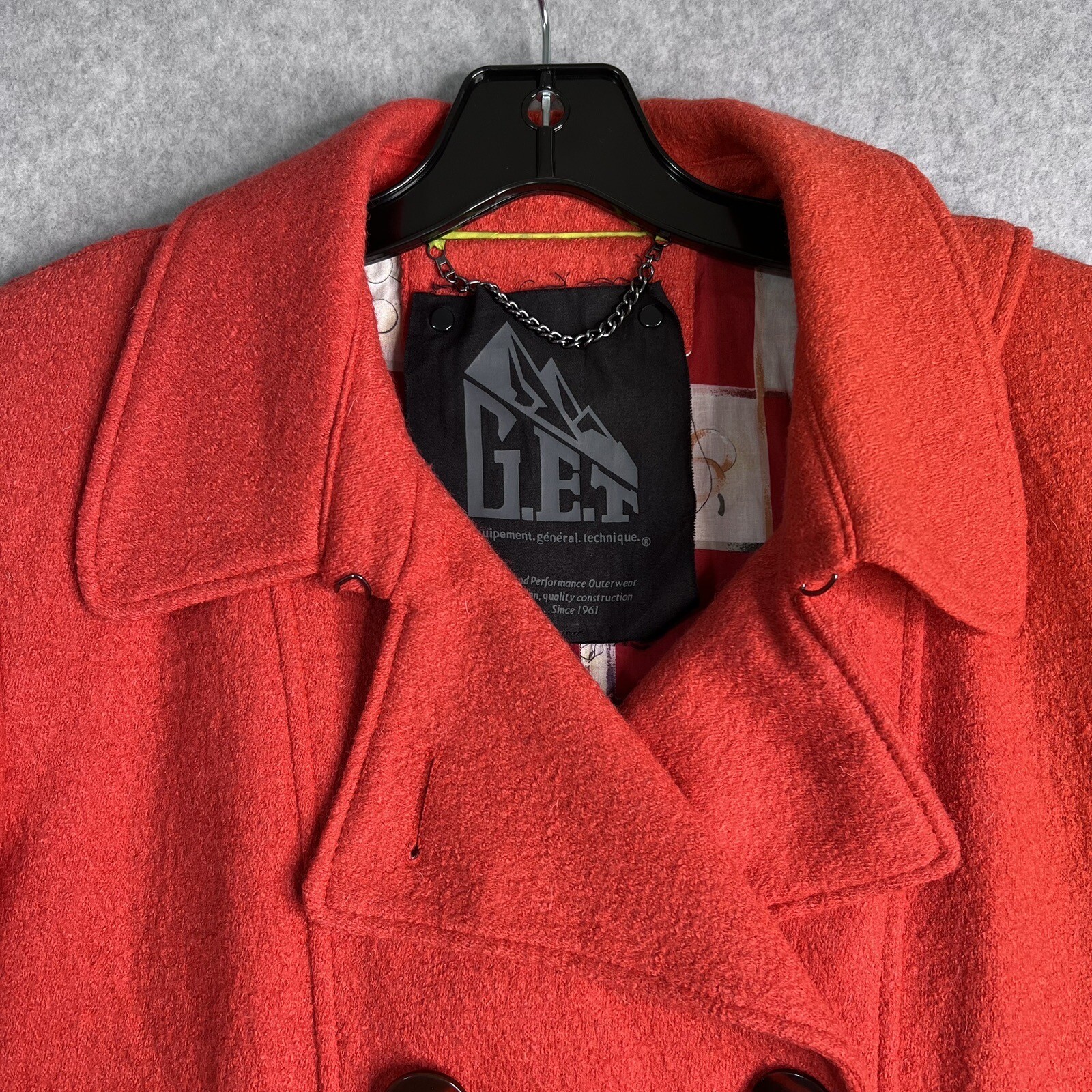 G.E.T General Equipment Technique Jacket Women’s L Double Breasted Crop Blazer