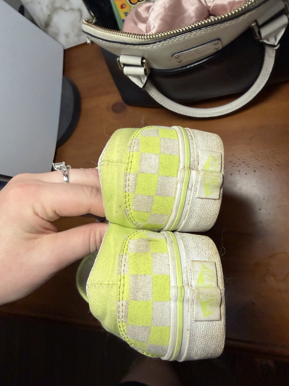 Bright Highlighter Yellow Vans W 9 Slip On