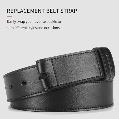 1-1/2″ (38mm) Leather Belt Buckle Hook and Belt Strap for Interchangeable Top