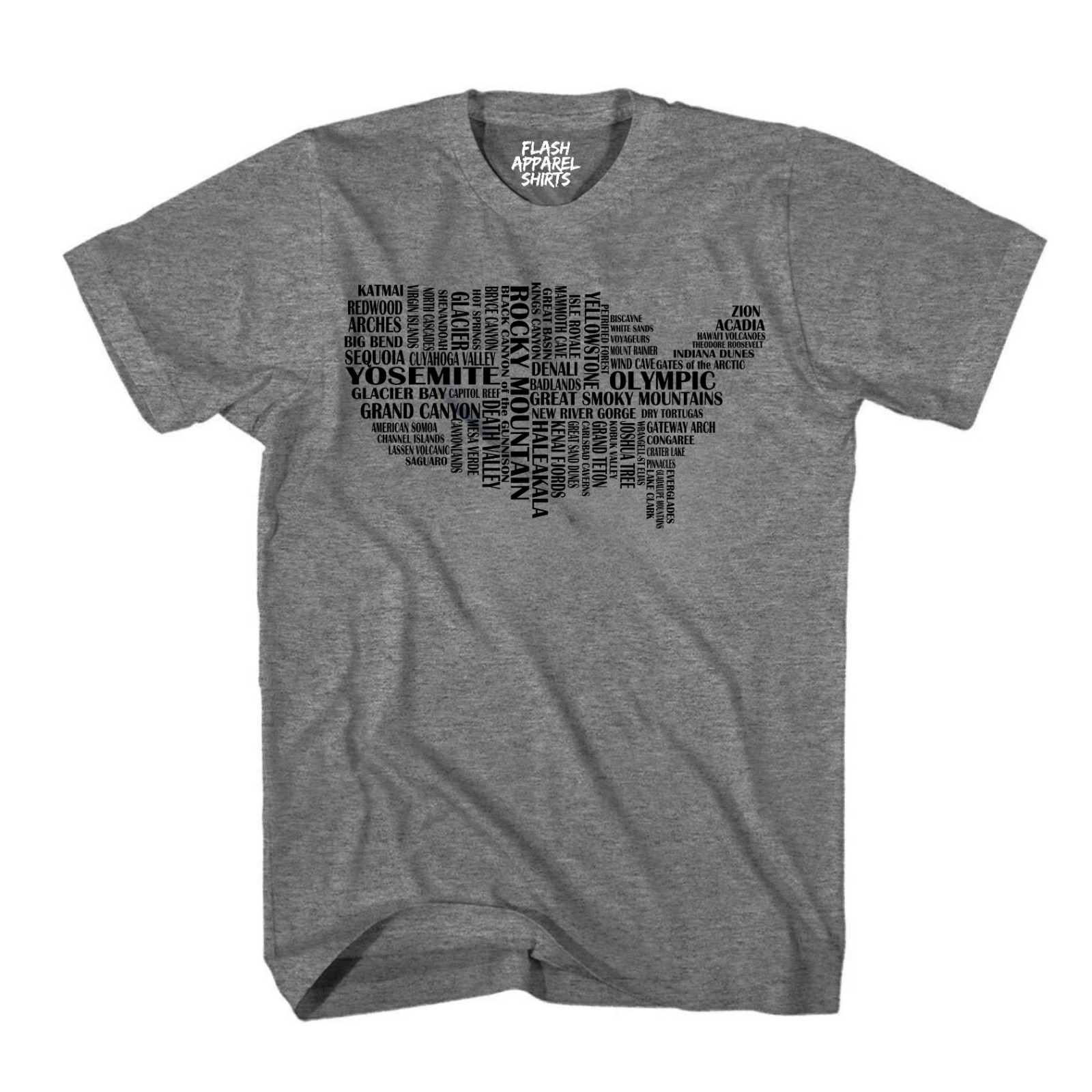 National Parks Shirt USA Map of Parks Collection Camping Hiking T Shirt Outdoor