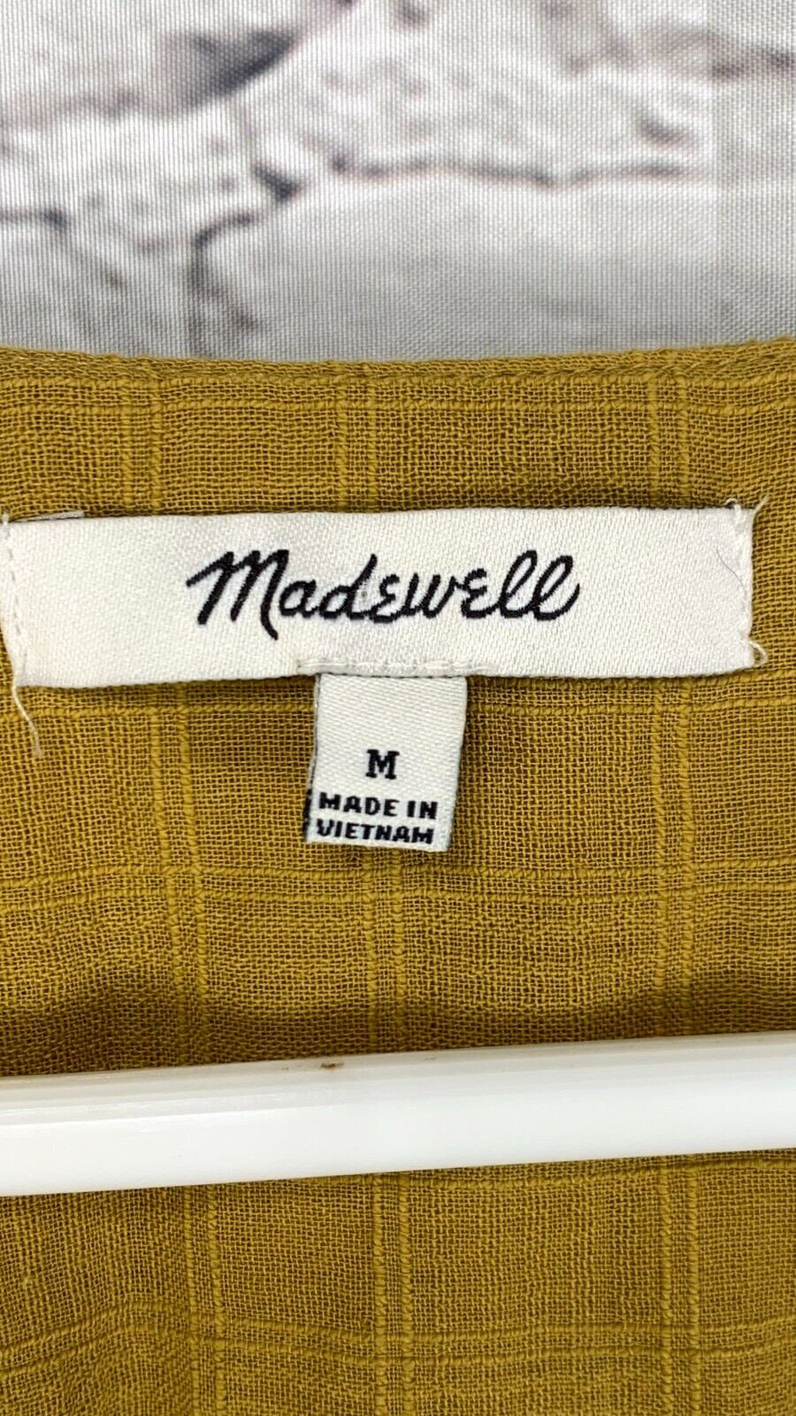 NEW MADEWELL Pembroke 100% Cotton Top in Mahan Plaid Bronzed Lichen Medium