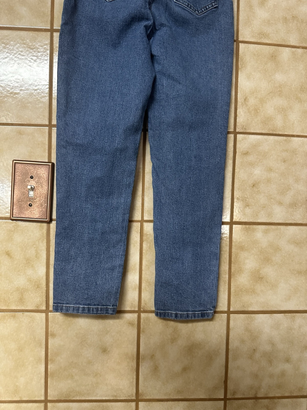 Barbie Big Girls Denim Jeans Size 12 Embellished Decal Patches Schoolcore Play