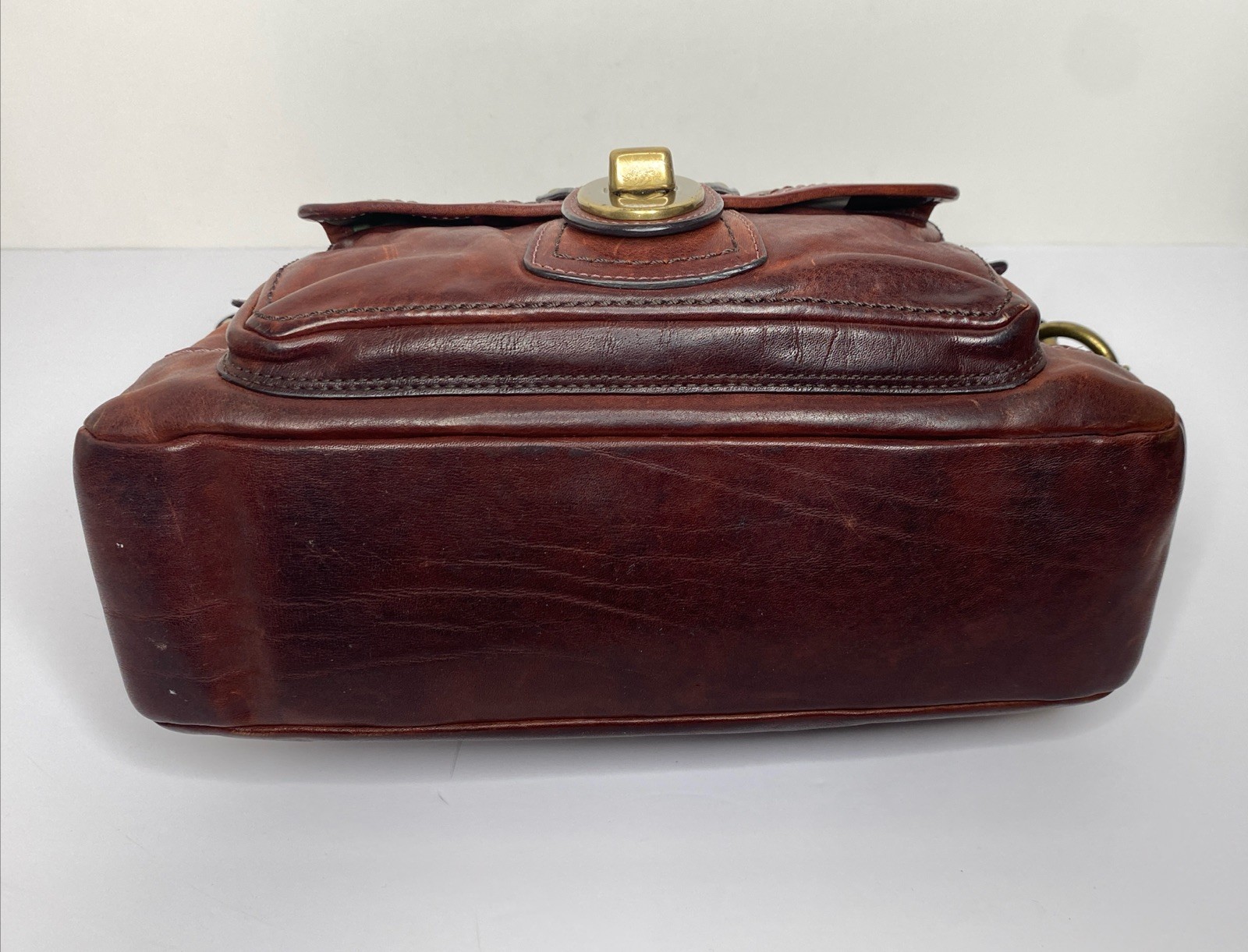 Coach Legacy 65th Anniversary #11127 Brown Leather Shoulder Bag Brass Vtg READ