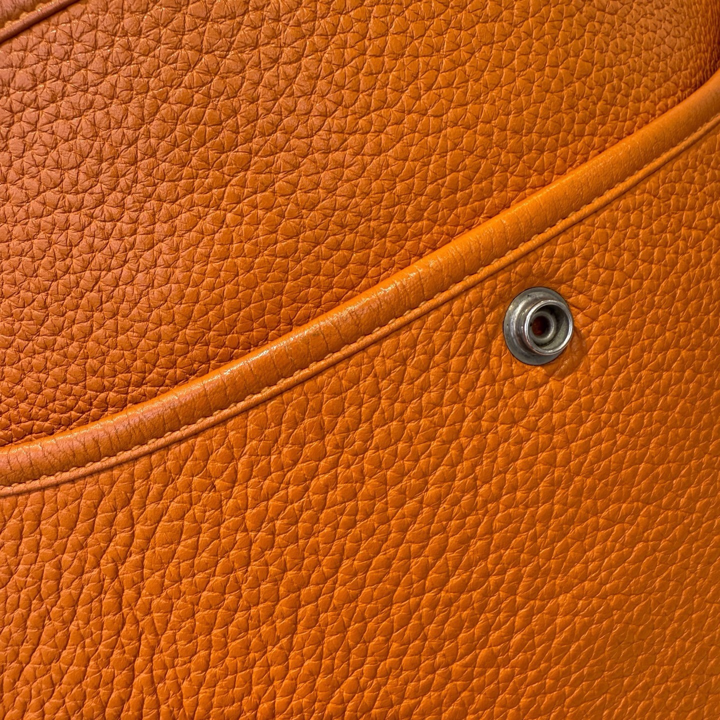 Hermes Pre-Owned Authentic Luxury Handbag Orange 29*30*8cm Silver