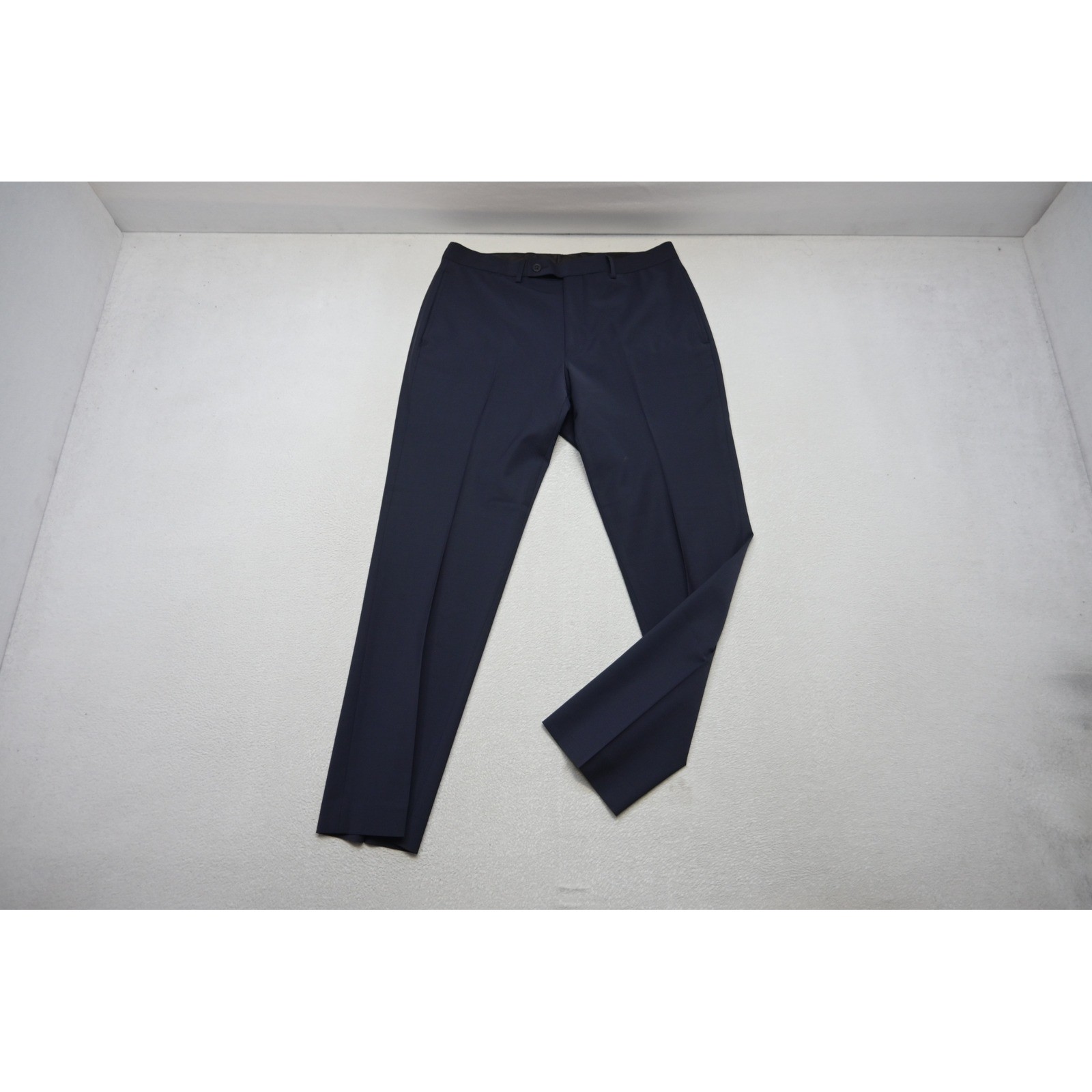 Calvin Klein 2-Piece Suit Men Size 40R Pants 33×30 Blue Slim Fit Stretch EUC