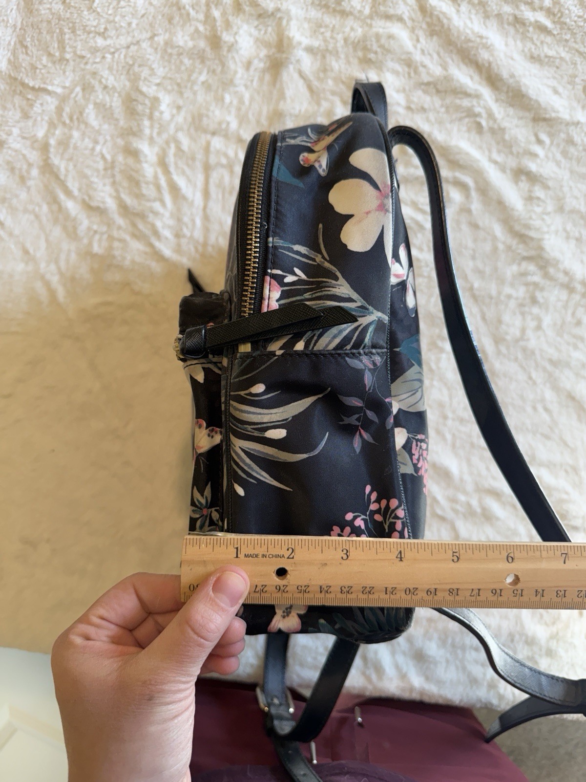 kate spade newyork floral backpack black about height 11.6in width 8.7in GREAT C