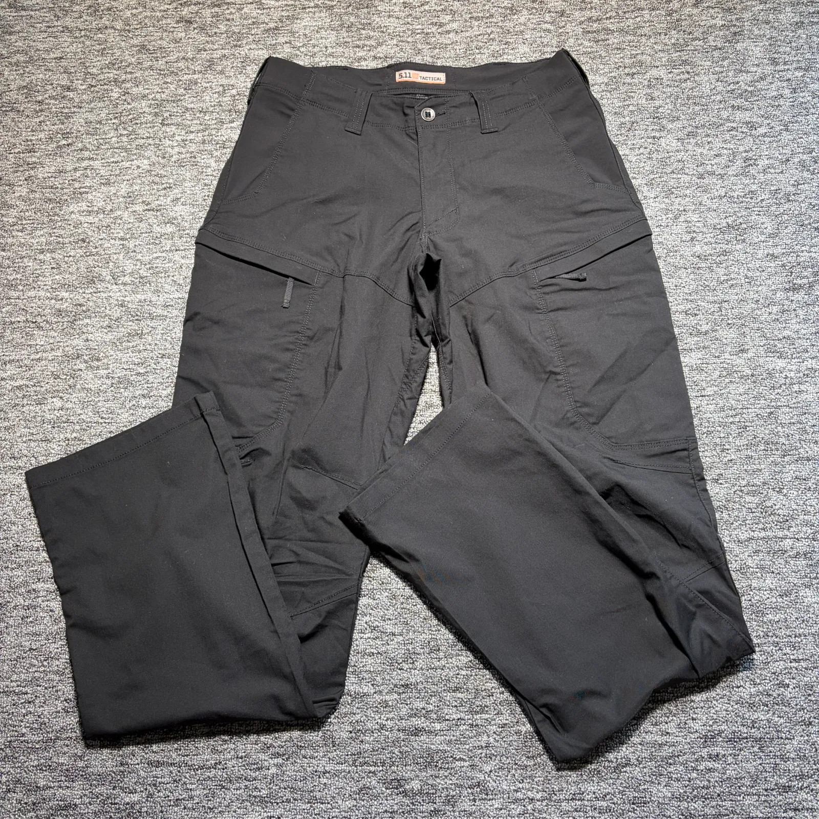 5.11 Tactical Apex Cargo Trousers Mens W33 L36 Black Stretch Workwear Utility