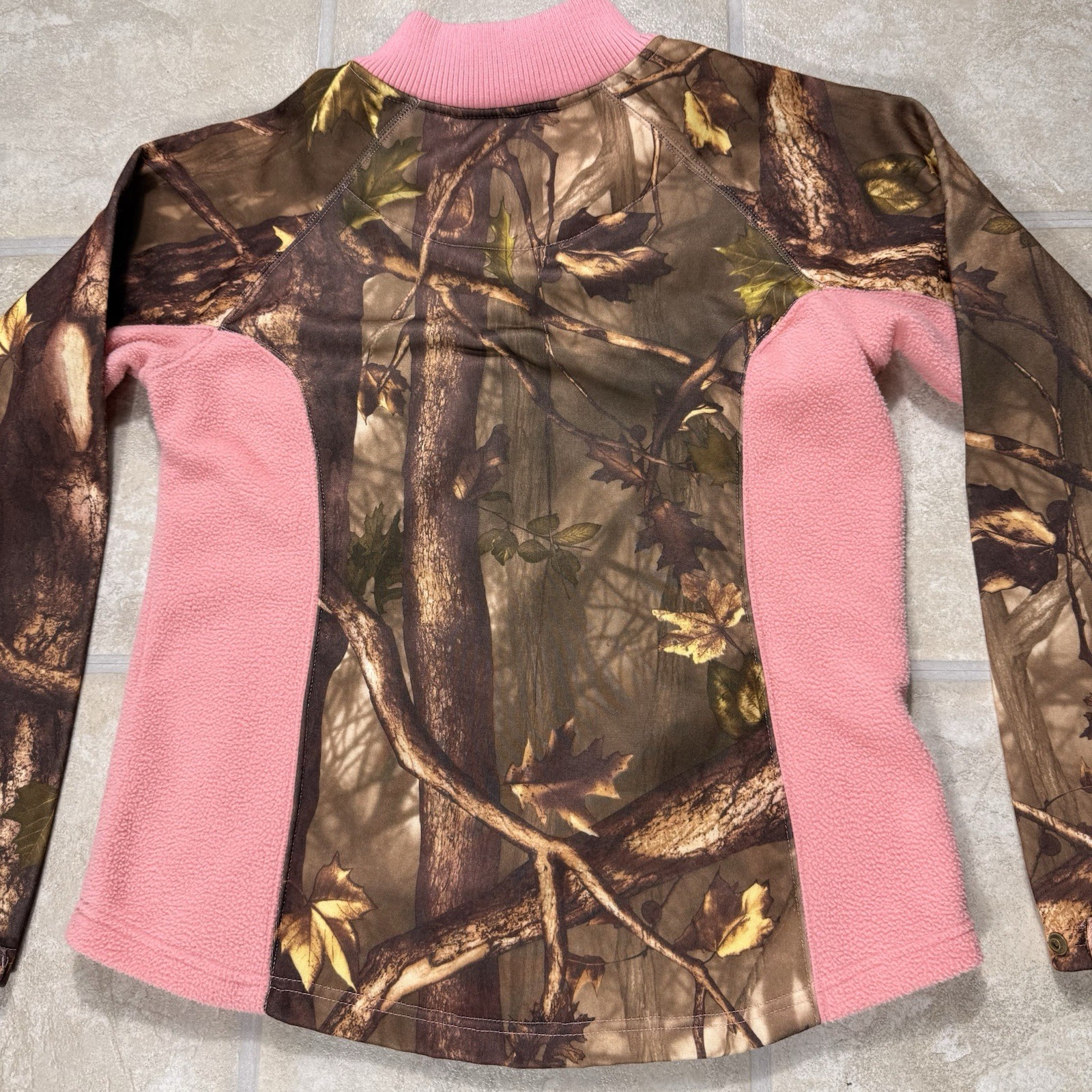 Pink Camo Women’s Fleece 1/4 Zip Small Master Sports Women