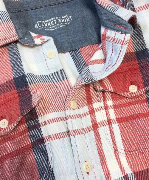 RHC Ron Herman x OUTERKNOWN Men’s Red Cotton Long Sleeve Shirt M Wash