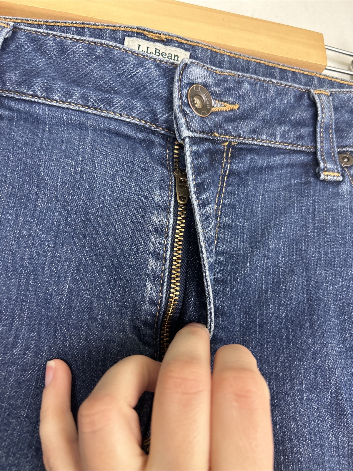 LL Bean Jeans Womens 12reg Classic Fit Stretch Denim Medium High Rise 504930