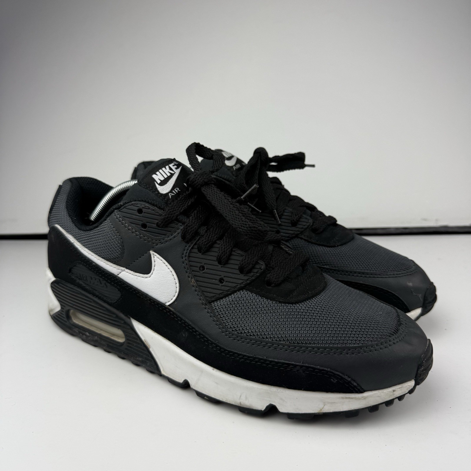Nike Air Max 90 Black Iron Smoke Grey Mens Size 12 US Athletic Sneakers Shoes
