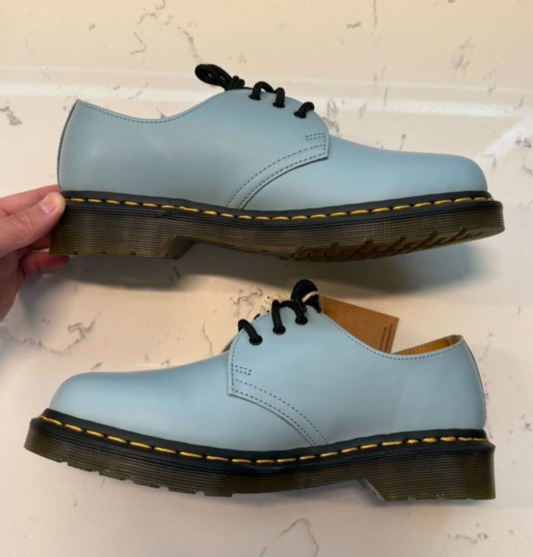 Doc Marten 1461 Smooth Leather Oxford Shoes Sky Blue New No Box – Size 7M/8W