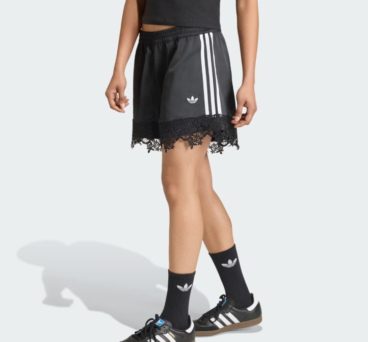 Adidas Women Originals Satin Lace Shorts Women Black Asian Size LD1813
