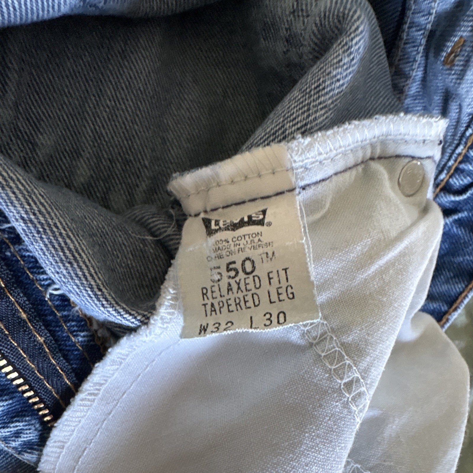 Vintage Orange Tag Levi’s Men’s Relaxed Fit Tapered Leg Jeans Medium Wash Blue