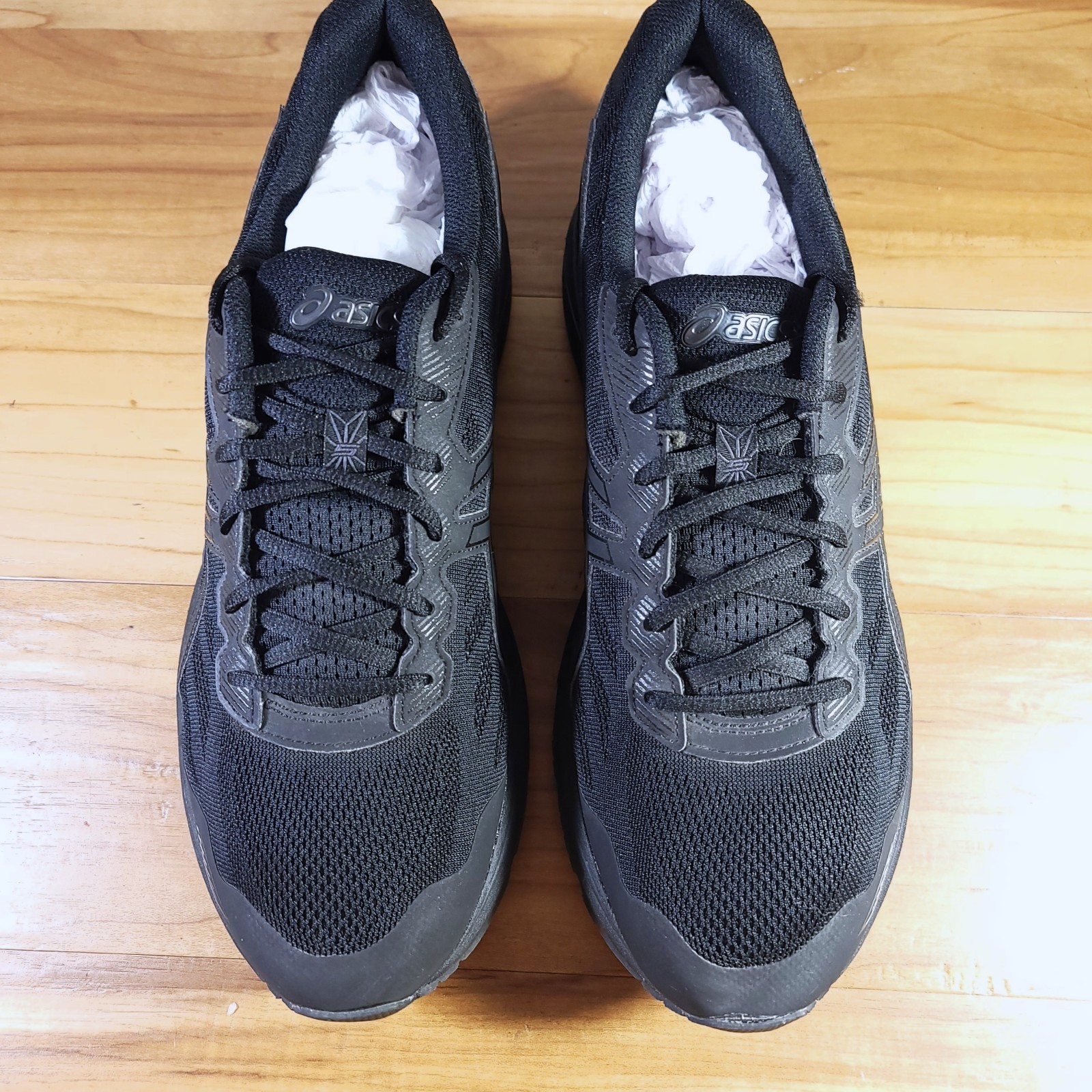 Asics GT-1000 5 Mens Running Shoes Size 12.5 Black Athletic Gym Sneakers T6A3N