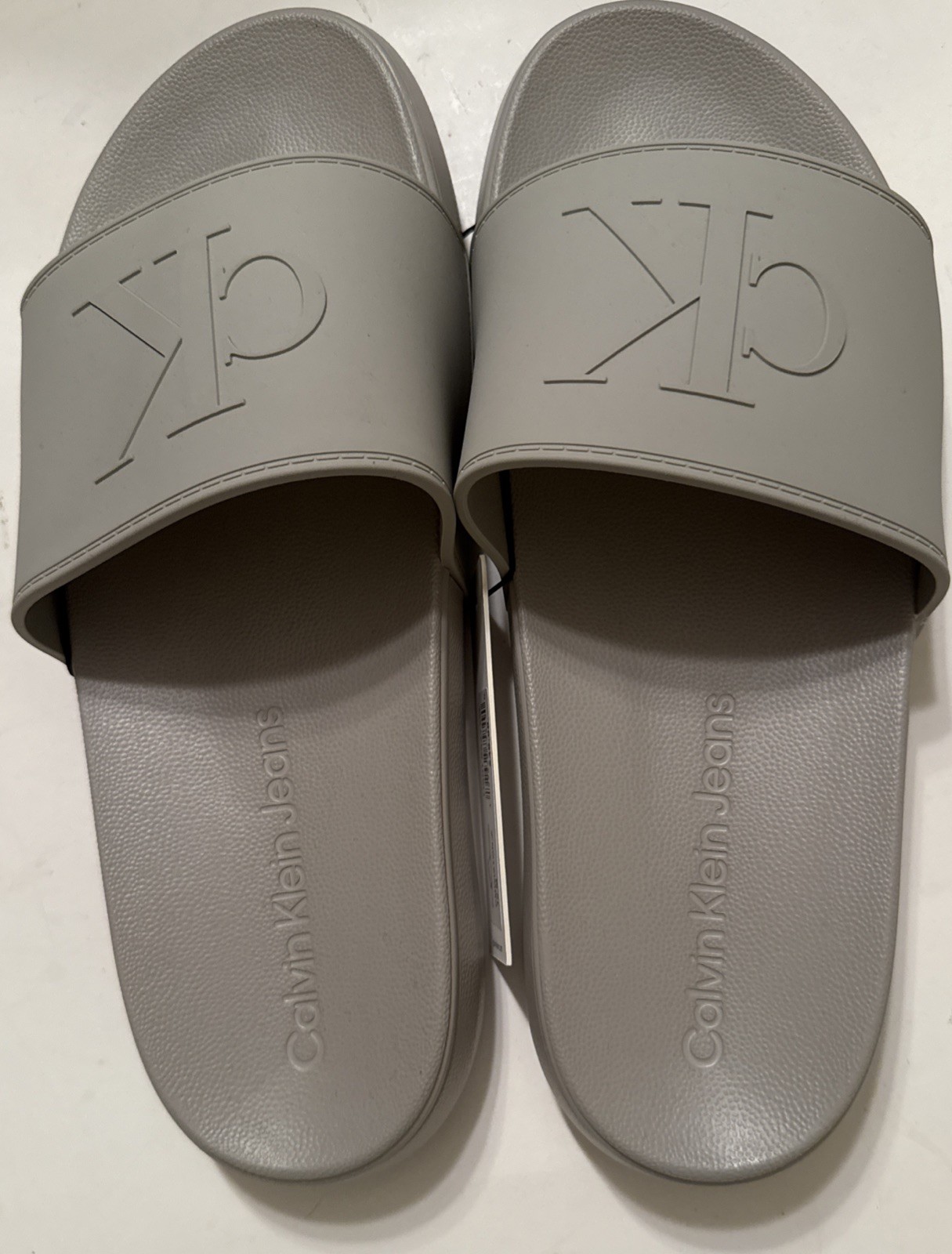 Calvin Klein -Men’s CMWINSTON Slide Sandal SIZE 10 M Light GRAY 050 New.