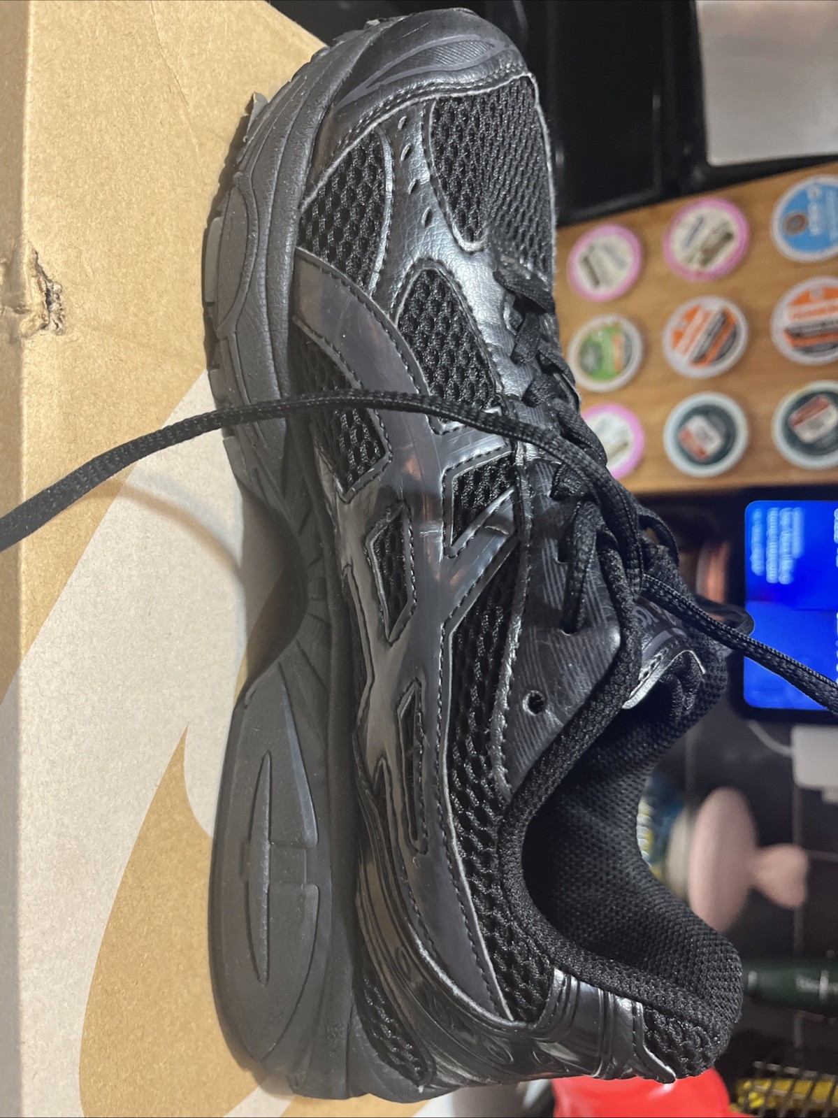 ASICS Gel Kayano 14 Black Graphite Grey US men 8 US Women 9 1/2