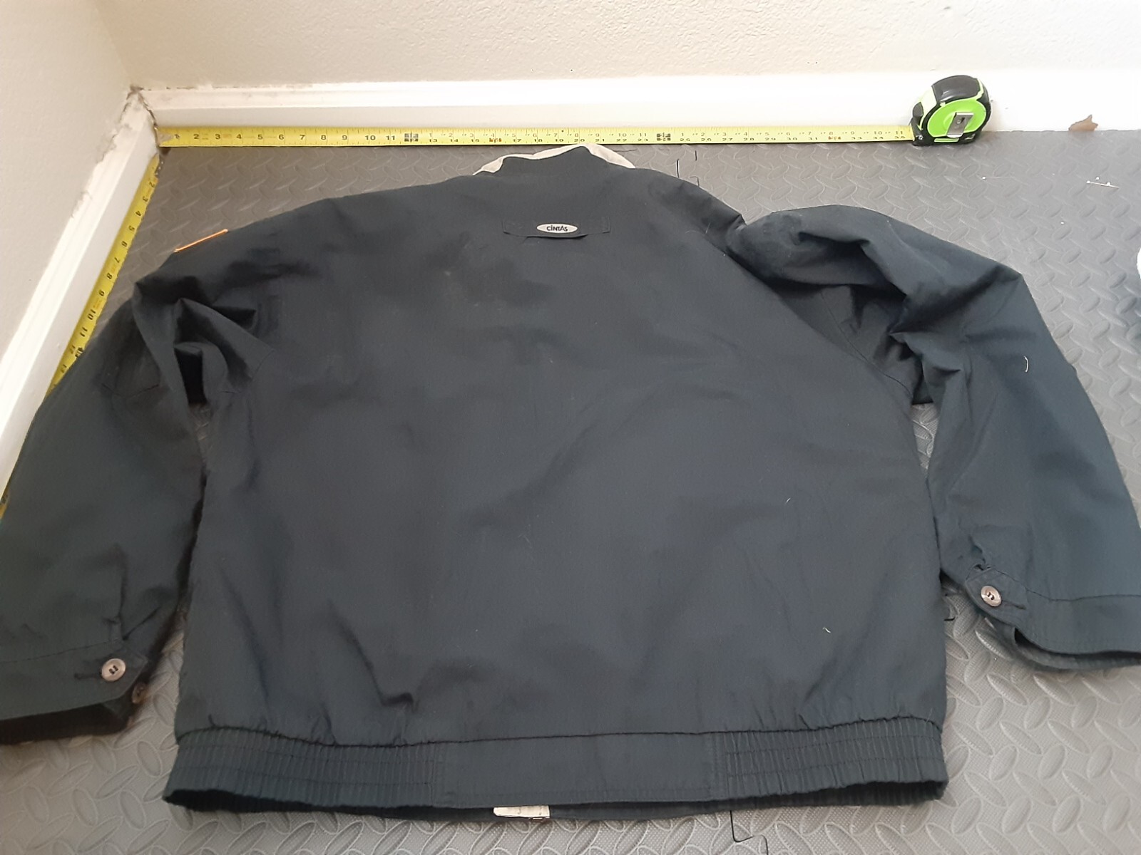 Vintage Cintas Full Zip Black Work Jacket Men’s Size Large #S183