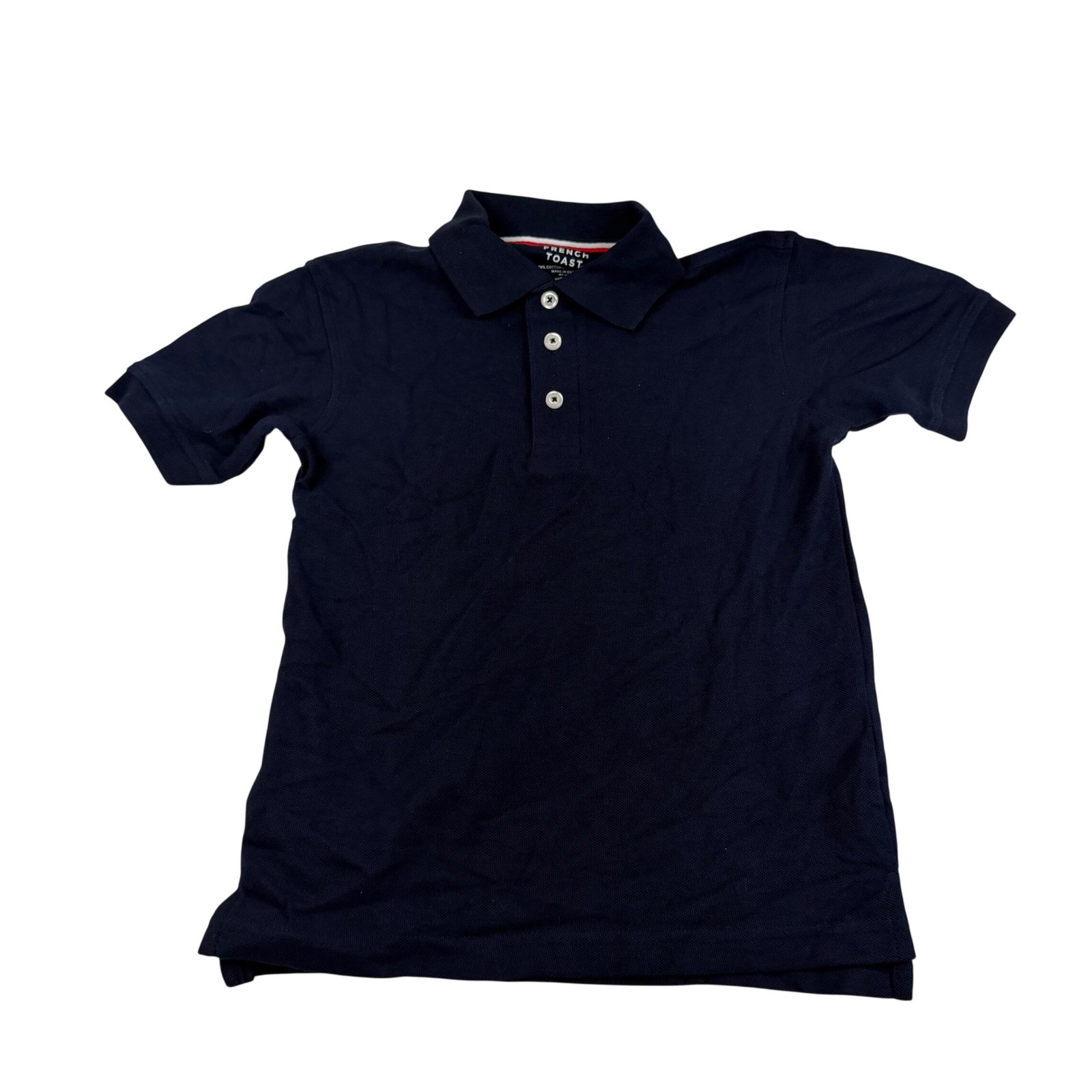 French Toast Boys Navy Blue Pique Short Sleeve School Uniform Polo Shirt S 6/7