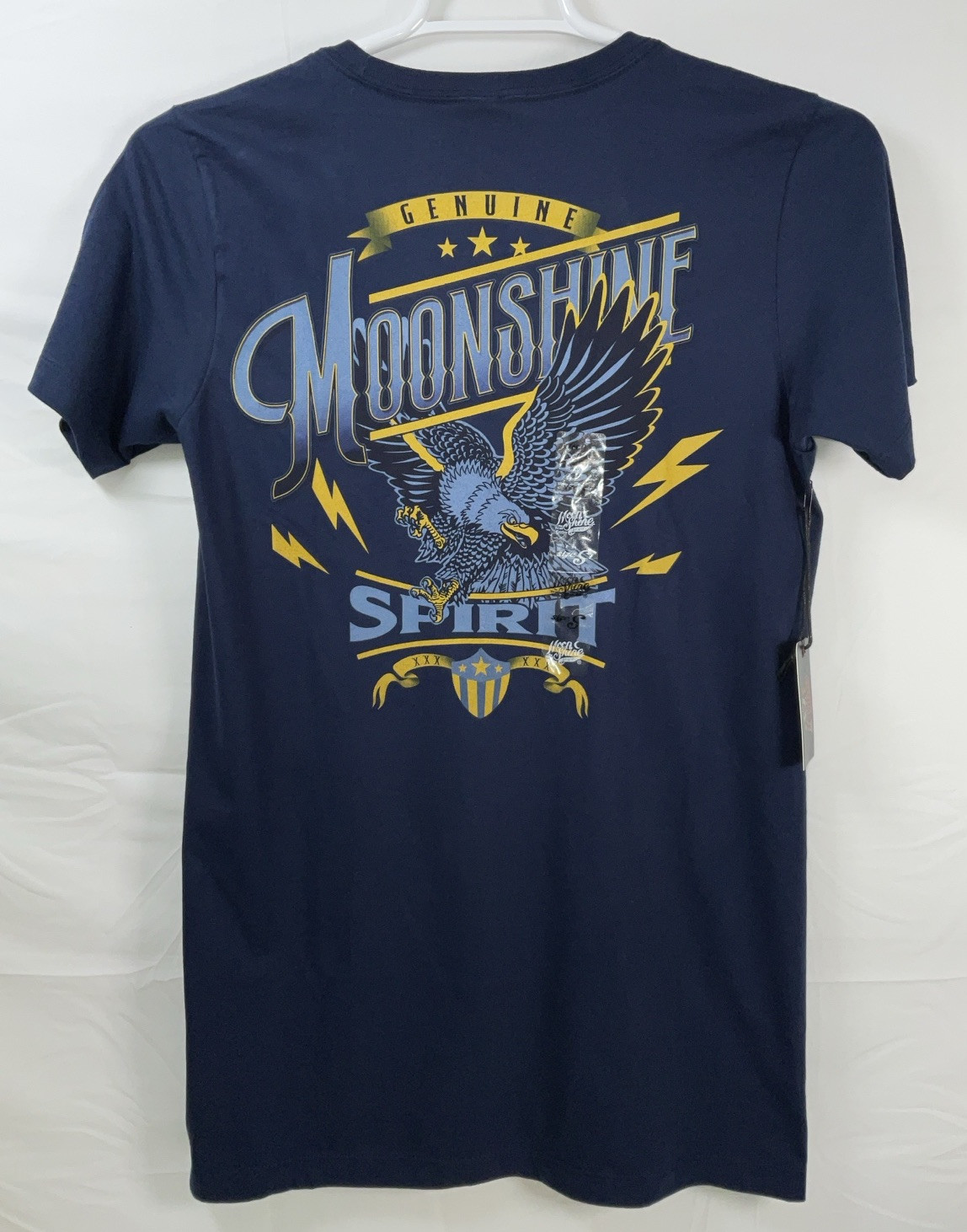 NWT Men’s Brad Paisley Moon Shine Spirit Eagle Lightning T-shirt Navy Small