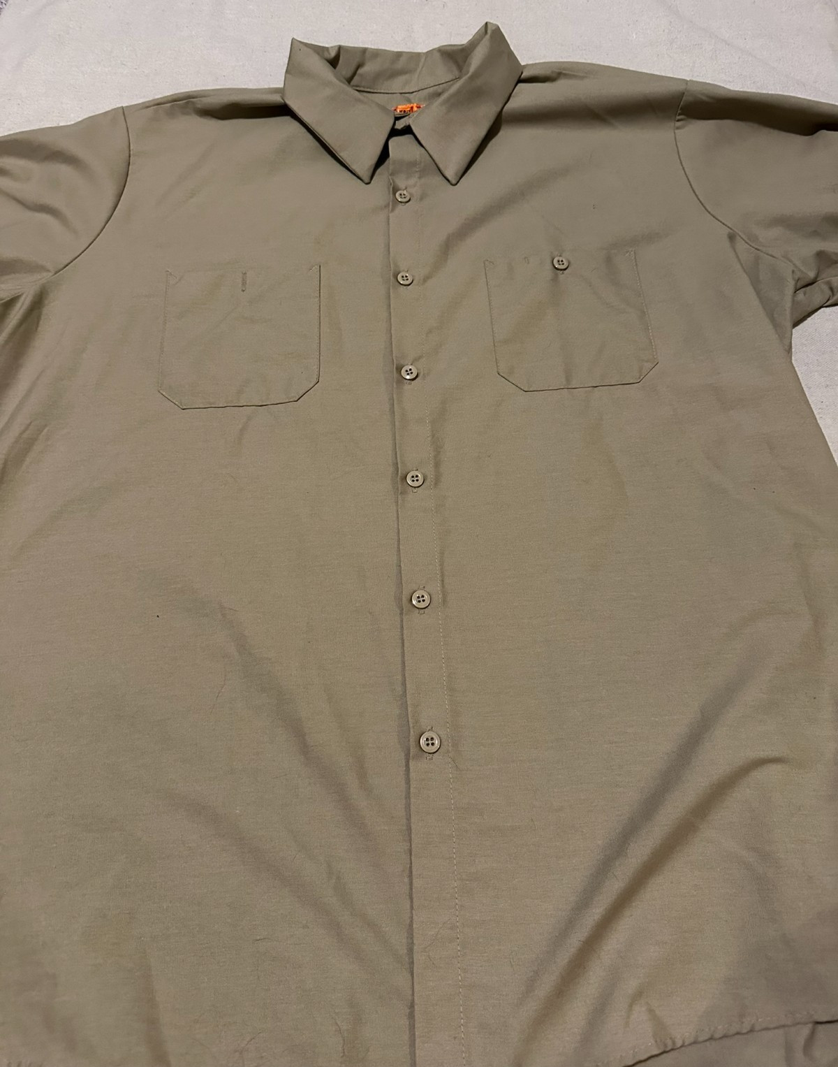 Brand New Red Kap, Khaki, Button Up, Short Sleeved Work Shirt, SP24KKO, XXL