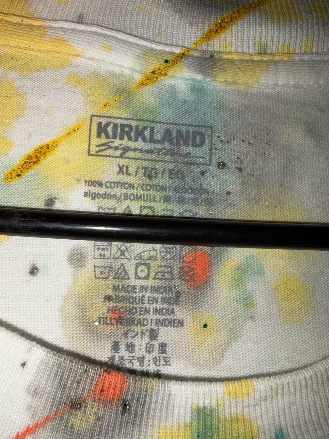 Kirkland Signature Reach Beyond Custom Paint Splatter T-Shirt XL