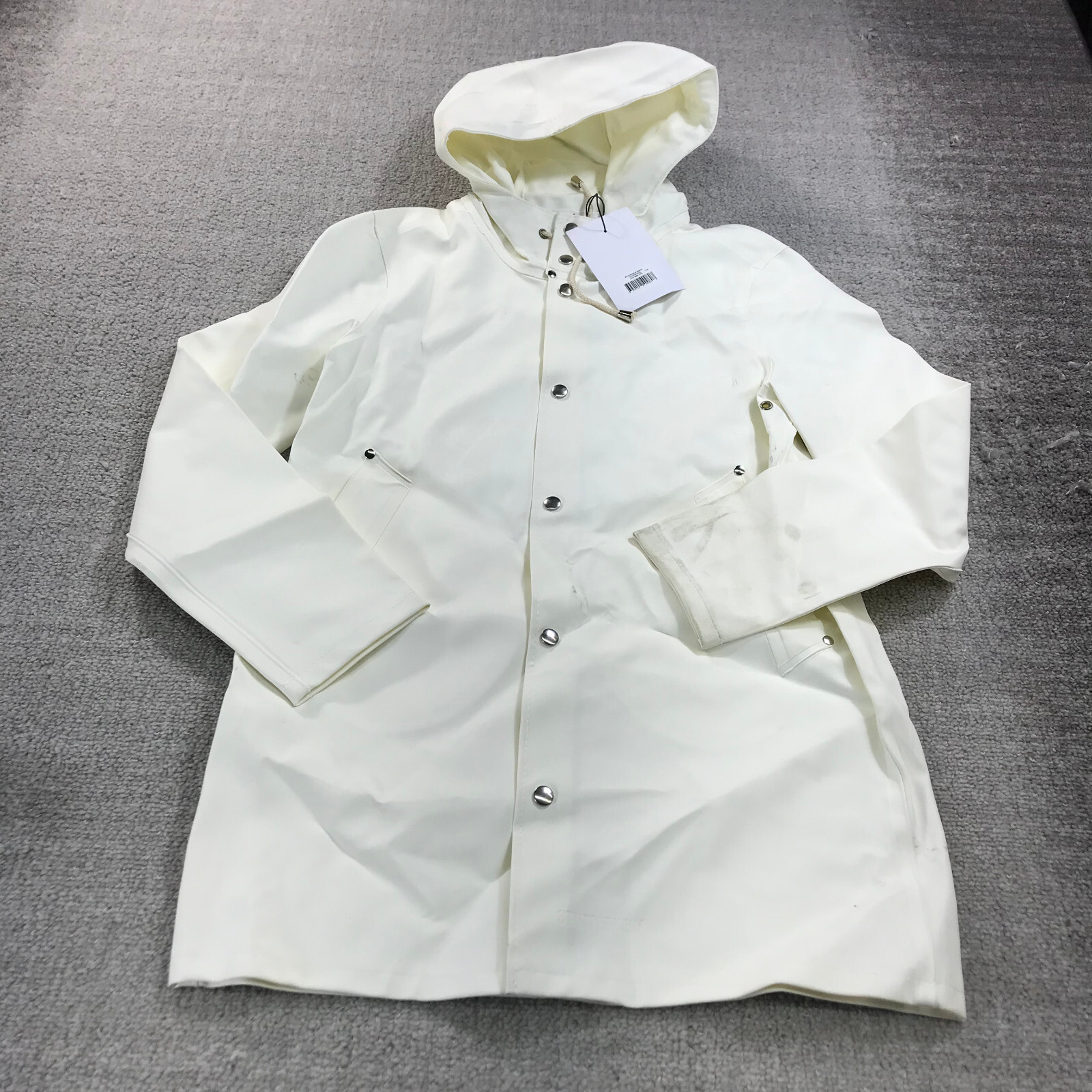 Stutterheim Stockholm Jacket Mens 2XS XXS Hoodie Mosebacke Rain Coat B32432