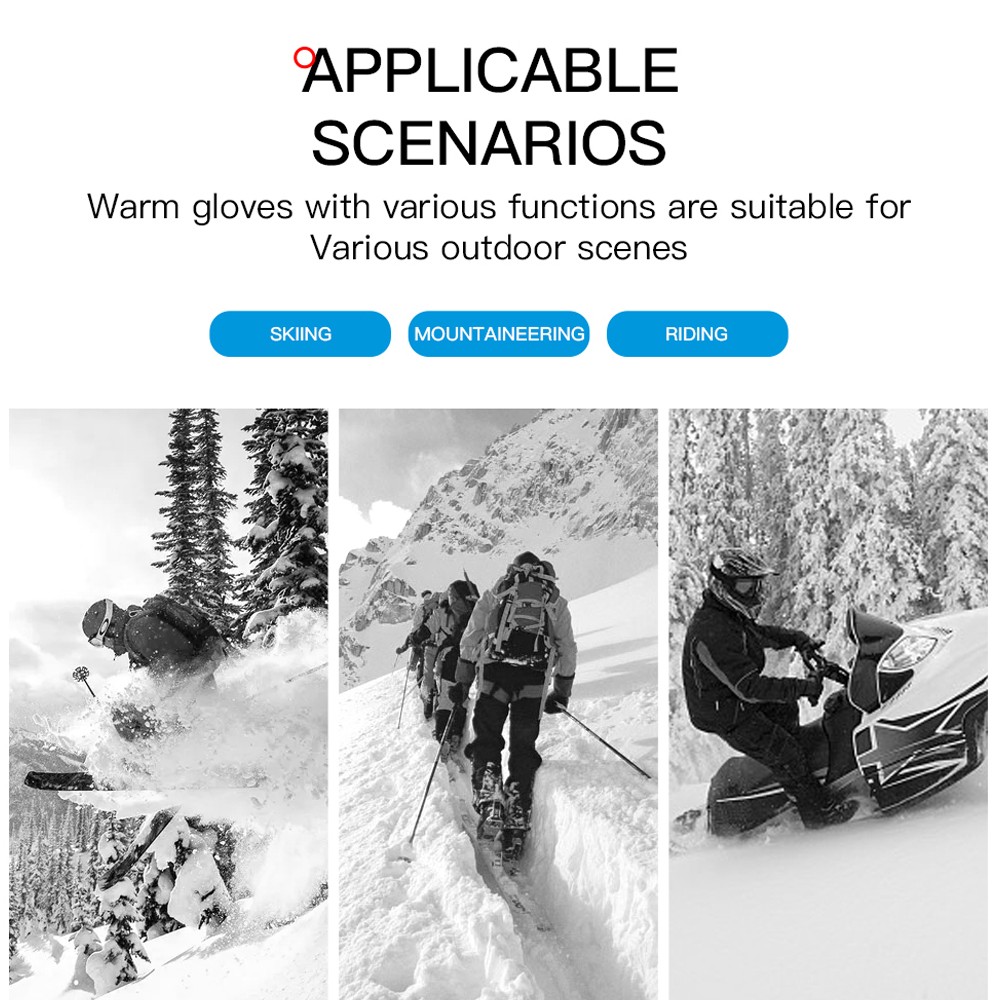 Waterproof Windproof Work Gloves Thinsulate Warm Winter Ski Gloves for Men Women