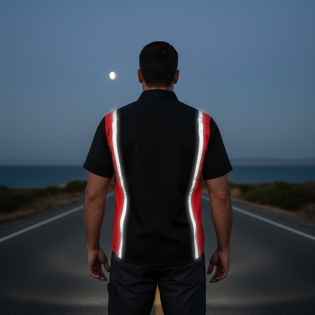 MEN’S WORK SHIRT-HEAVY DUTY MECHANICAL/INDUSTRIAL WITH REFLECTIVE SAFETY LINING