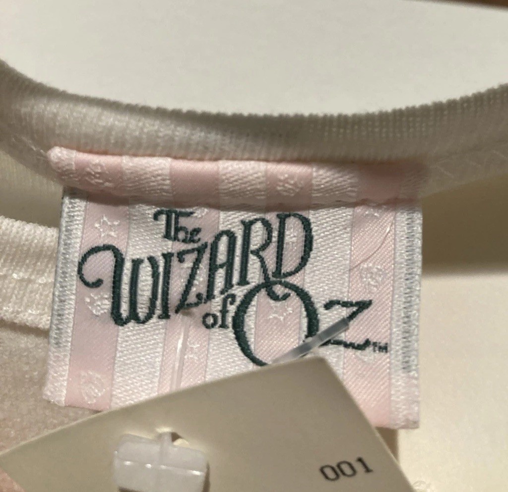 Vintage Y2K Wizard of Oz Ruby Slippers Rhinestone White Tank Turner NWT