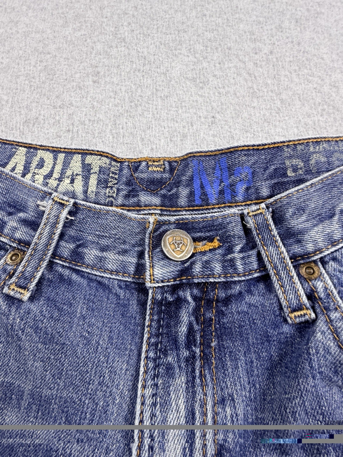 Ariat M2 Relaxed Boot Cut Jeans Mens 30×32 Blue Denim Cowboy Western Workwear