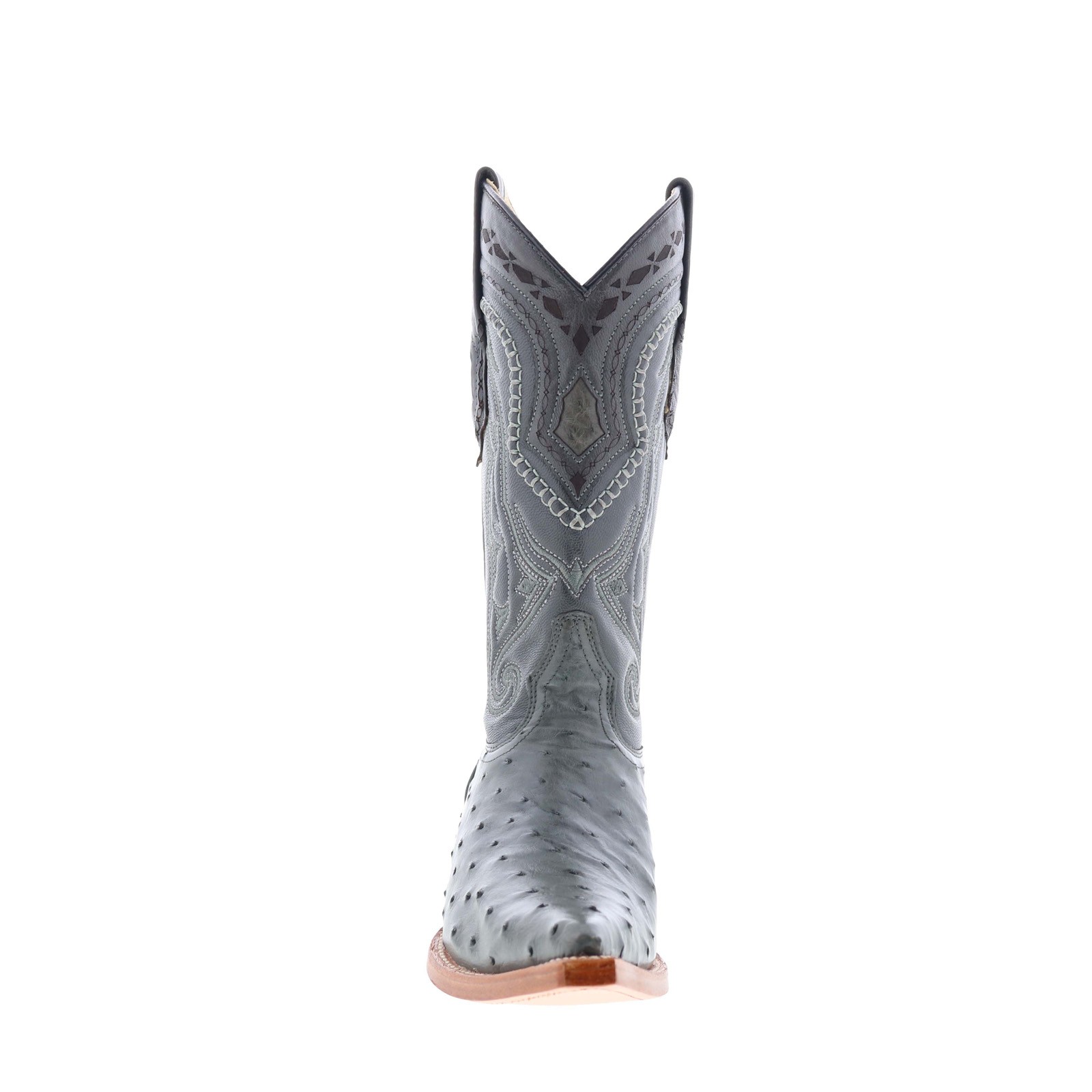 Los Altos Ostrich Boots XXX-Toe 950309 Mens Gray Wide Cowboy Western Boots