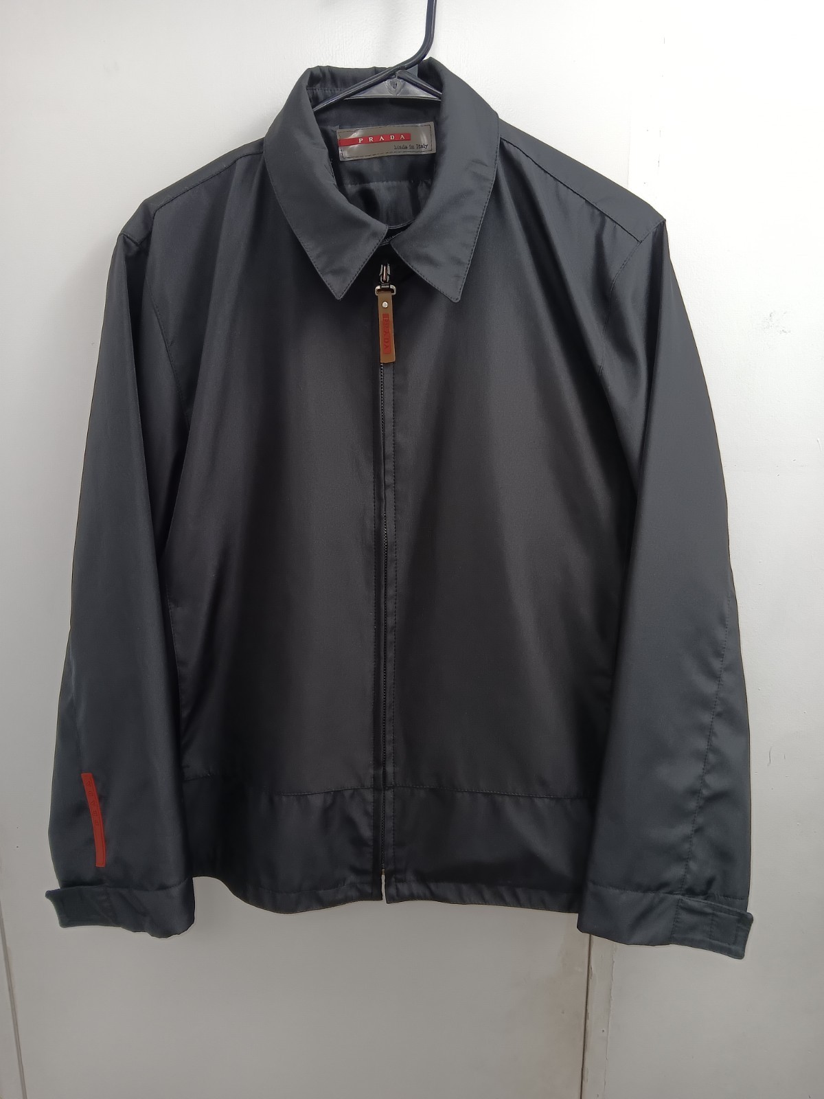 Prada Sport Vintage Polyester Zip Up Jacket Black Women’s Size L/XL