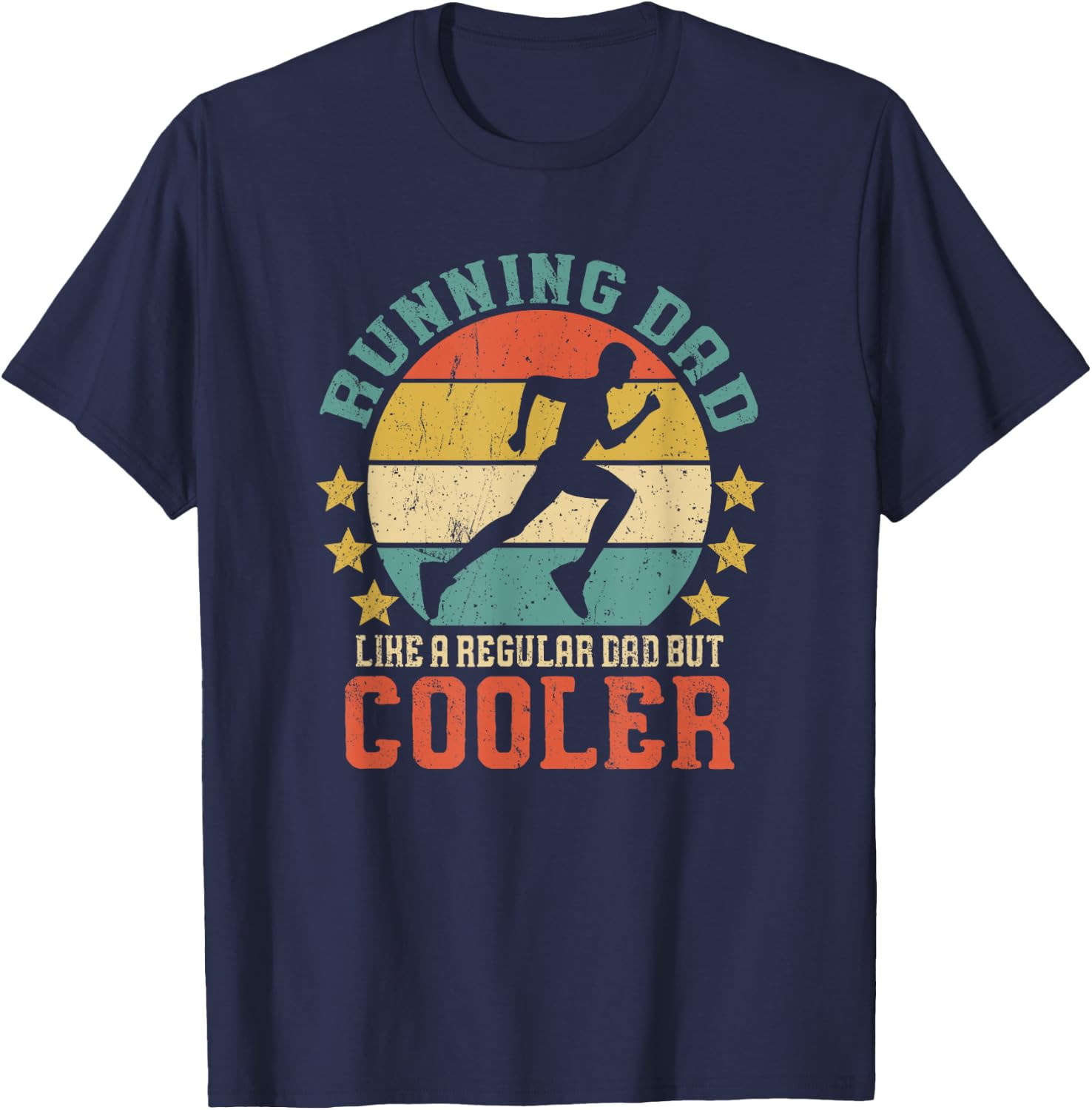 Running Dad Vintage Funny Marathon Runner Father’s Day Gift T-Shirt
