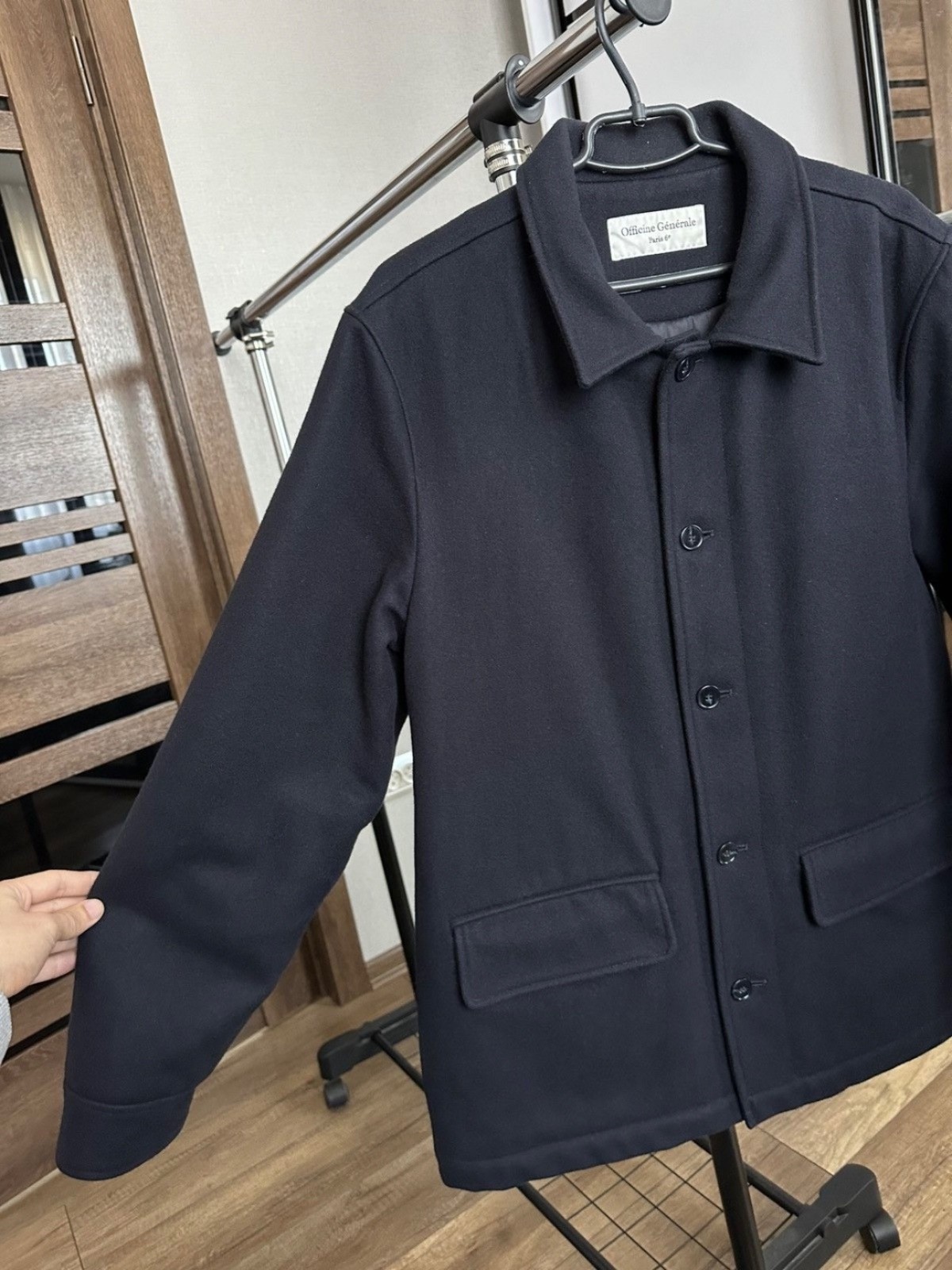 Officine Generale Paris Wool Navy Blue Vasco Jacket Size Large Men’s