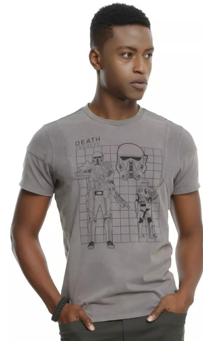 Star Wars Rogue One Death Trooper Blueprint T-Shirt Style Pullover Top XL NWT’s