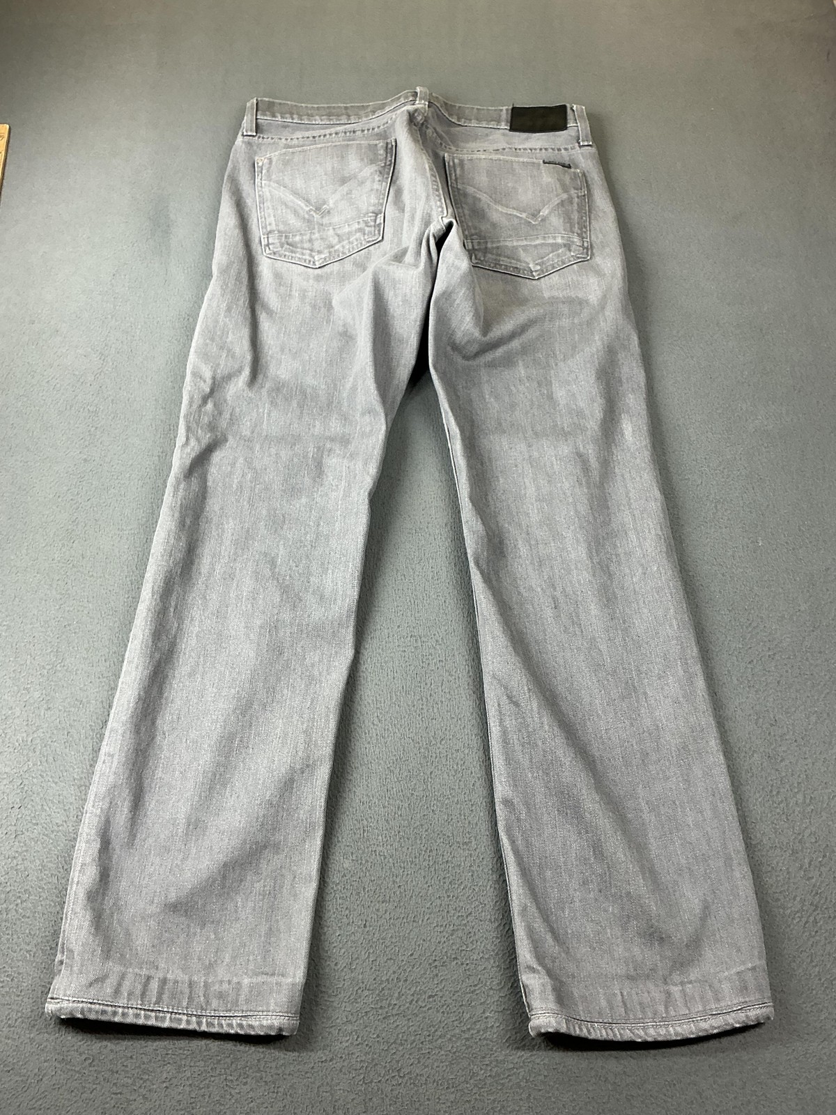 Hudson Jeans Mens 33×32 Gray Byron Five Pocket Straight Stretch Denim Mexico
